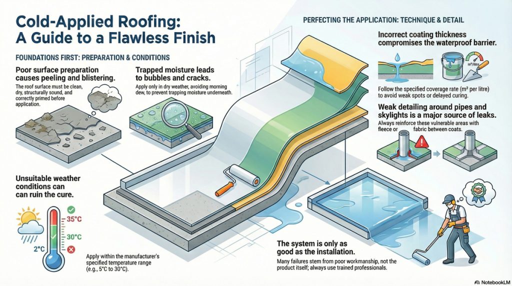 Problems with Cold-Applied Roofs