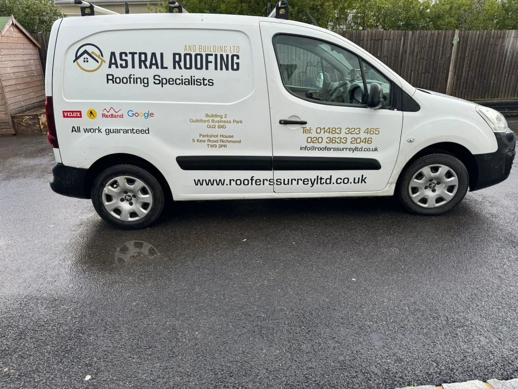 astral roofing ltd - roofers surrey our van